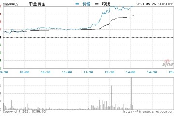 快讯黄金概念股异动拉升中金黄金大涨逾8%